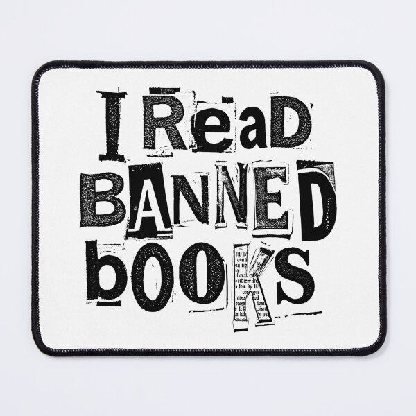 Item preview, I Read Banned Books Funny Bookish Ransom Note Reader Library designed and sold by GrandeDuc.