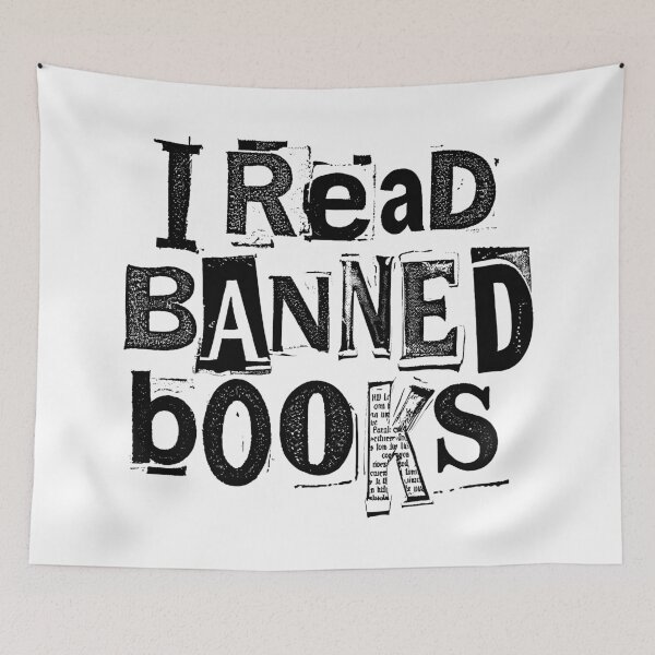 Item preview, I Read Banned Books Funny Bookish Ransom Note Reader Library designed and sold by GrandeDuc.