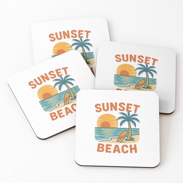 Item preview, Retro Sunset Beach Surf Vibes T-Shirt Design designed and sold by matjaralbalad.