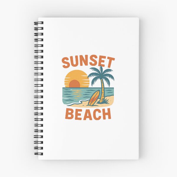 Item preview, Retro Sunset Beach Surf Vibes T-Shirt Design designed and sold by matjaralbalad.