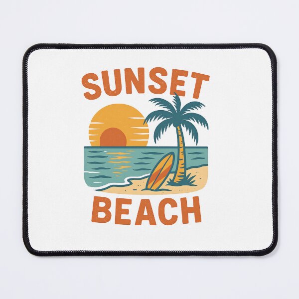 Item preview, Retro Sunset Beach Surf Vibes T-Shirt Design designed and sold by matjaralbalad.
