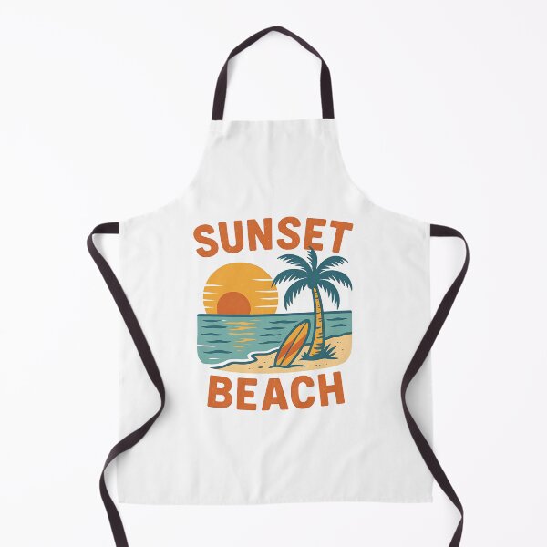 Item preview, Retro Sunset Beach Surf Vibes T-Shirt Design designed and sold by matjaralbalad.