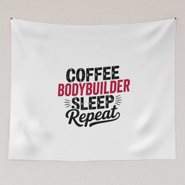 Item preview, Coffee Bodybuilder Sleep Repeat - Funny Bodybuilder Lover designed and sold by Watsonarts.