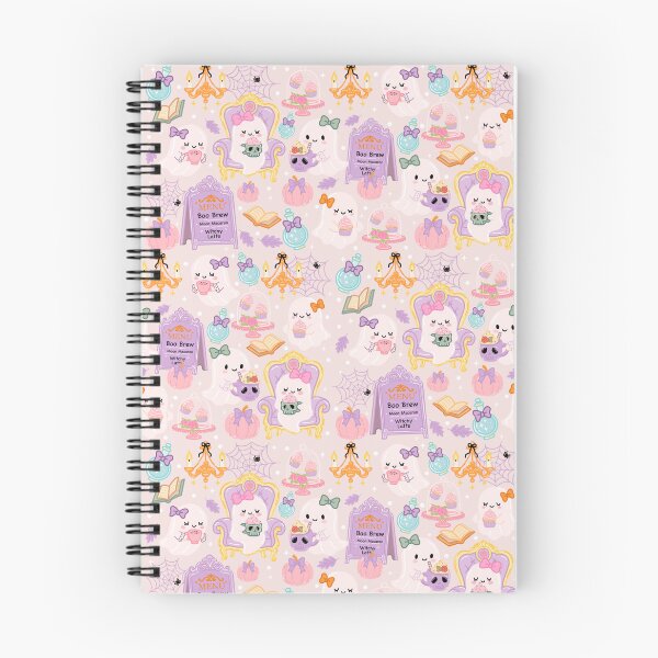 Item preview, Kawaii Halloween Seamless Pattern – Pastel Ghosts, Skulls, Cupcakes, Boo Brew Café | Cute Spooky  designed and sold by Sunnyneststudio.