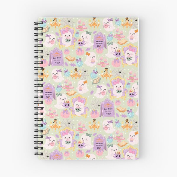 Item preview, Kawaii Halloween Seamless Pattern – Pastel Ghosts, Skulls, Cupcakes, Boo Brew Café | Cute Spooky  designed and sold by Sunnyneststudio.