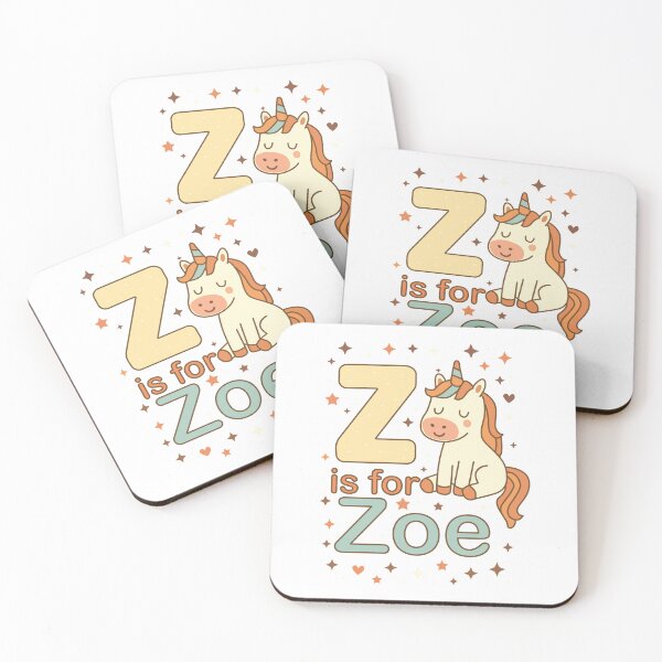 Item preview, Z is for Zoe - Cute Personalized Unicorn Alphabet Design designed and sold by FilizDesigner.