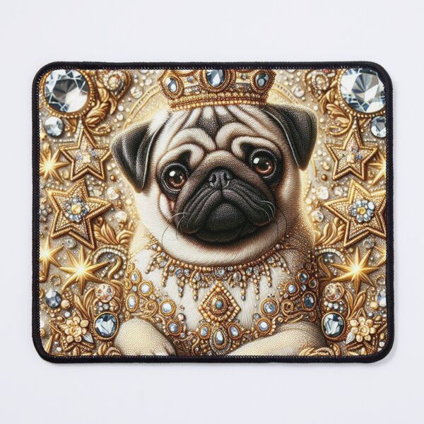 Item preview, Regal Pug Jeweled Crown and Golden Splendor designed and sold by Wags & Tails.