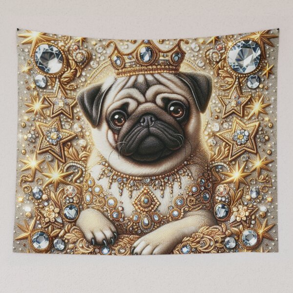 Item preview, Regal Pug Jeweled Crown and Golden Splendor designed and sold by Wags & Tails.