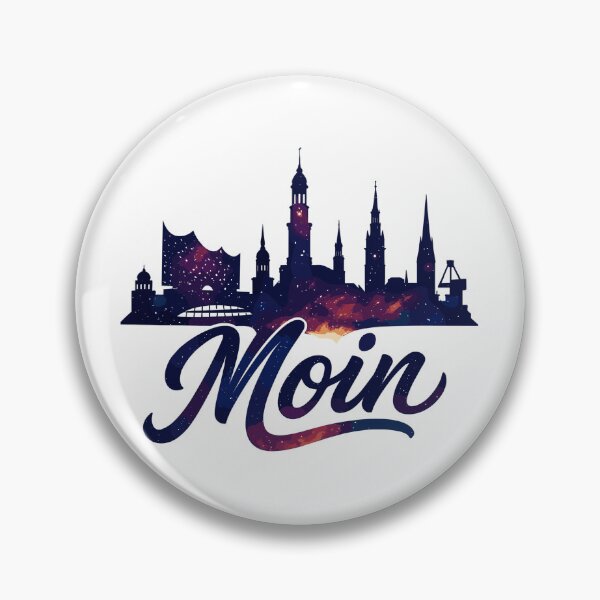 Item preview, Hamburg Moin city silhouette galactic gift designed and sold by Pineapple-Tree.