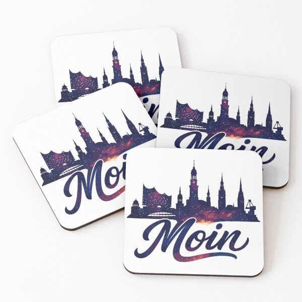 Item preview, Hamburg Moin city silhouette galactic gift designed and sold by Pineapple-Tree.