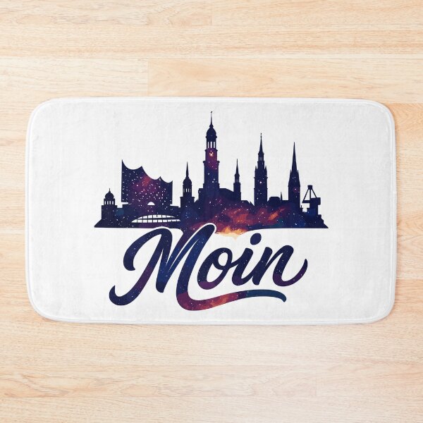 Item preview, Hamburg Moin city silhouette galactic gift designed and sold by Pineapple-Tree.