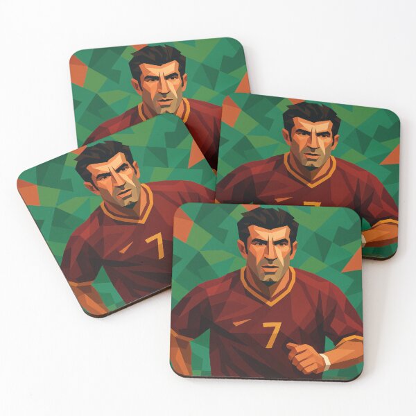 Item preview, Luis Figo Portugal Football Legend Soccer FanArt designed and sold by kakarikihill.