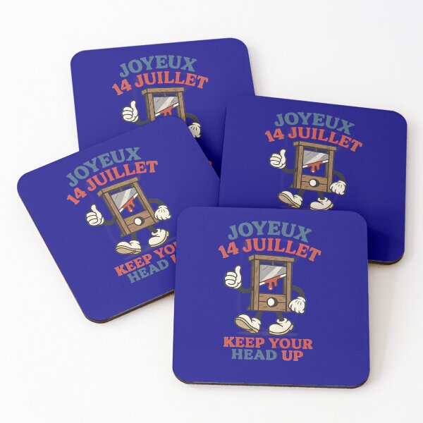 Item preview, Funny Bastille Day Guillotine Cartoon – Joyeux 14 Juillet Thumbs-Up Design designed and sold by SparkJoy-Studio.