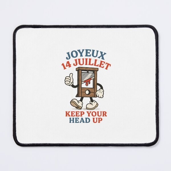 Item preview, Funny Bastille Day Guillotine Cartoon – Joyeux 14 Juillet Thumbs-Up Design designed and sold by SparkJoy-Studio.