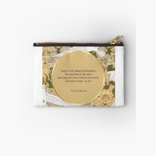 Item preview, Hope Is the Thing with Feathers – Emily Dickinson Vintage Art Print designed and sold by StoryWovenCo.