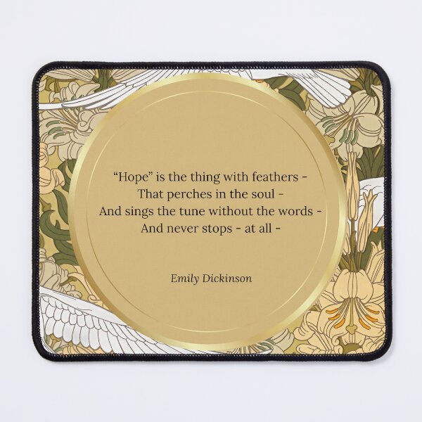 Item preview, Hope Is the Thing with Feathers – Emily Dickinson Vintage Art Print designed and sold by StoryWovenCo.