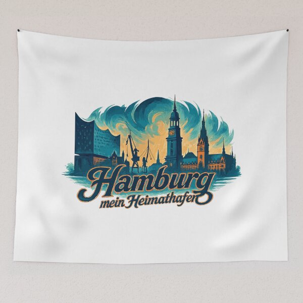 Item preview, Hamburg My Home Port City Silhouette Gift designed and sold by Pineapple-Tree.