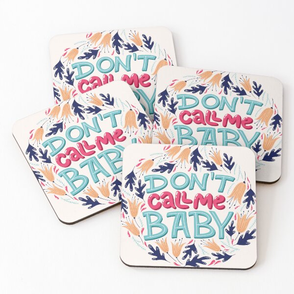 Item preview, Don’t Call Me Baby | Bold Feminist Quote Floral Typography Art designed and sold by ConfuseLab Alt.