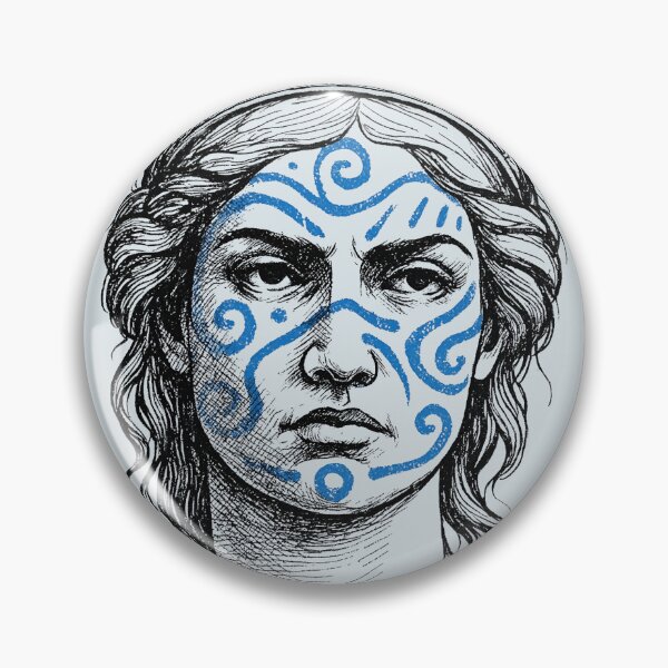 Item preview, Boudica Reborn – Celtic Warrior Queen in Woad designed and sold by StoryWovenCo.