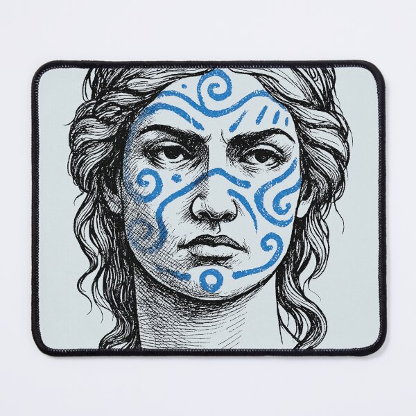 Item preview, Boudica Reborn – Celtic Warrior Queen in Woad designed and sold by StoryWovenCo.