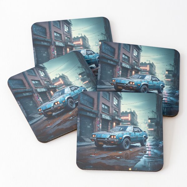 Item preview, Rust & Steel: Classic Car in a Gritty Neon City designed and sold by Marcu Ioachim.