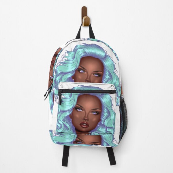 Item preview, Melanin Girl Portrait – White Platinum Hair | Glam Afro Beauty designed and sold by Lulunza.