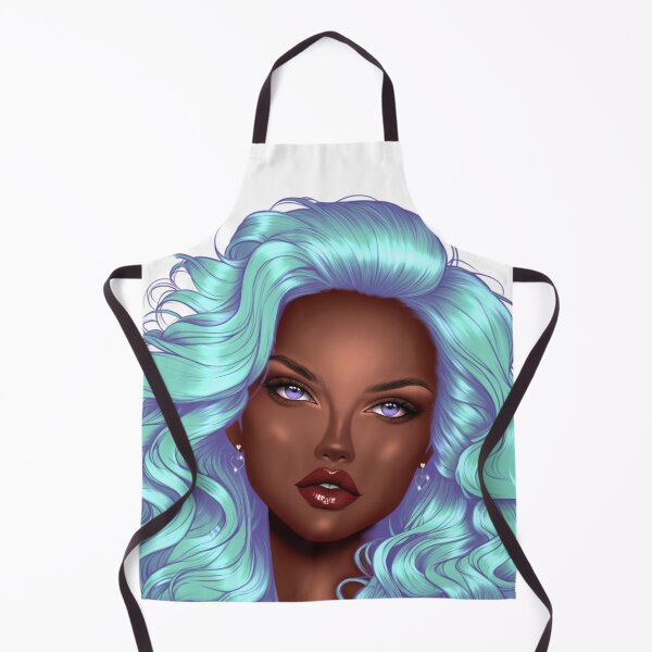 Item preview, Melanin Girl Portrait – White Platinum Hair | Glam Afro Beauty designed and sold by Lulunza.