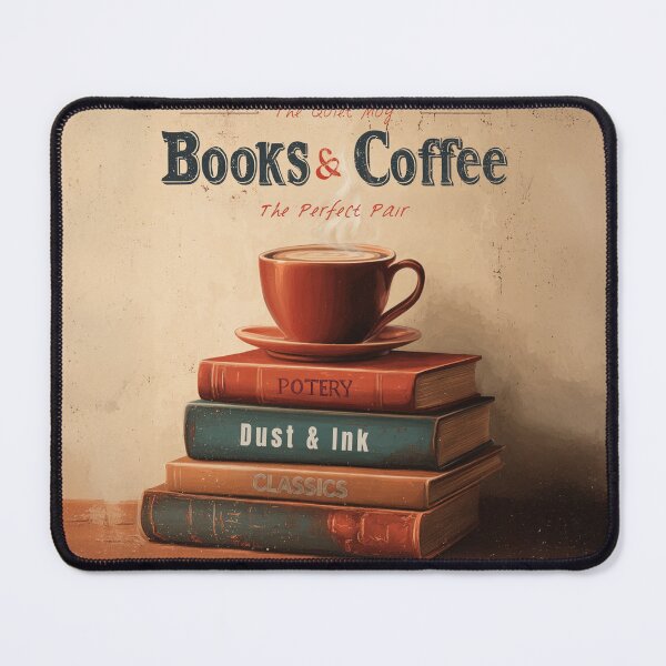 Item preview, Books & Coffee – Vintage Book Lover Sign designed and sold by chi3-jp.