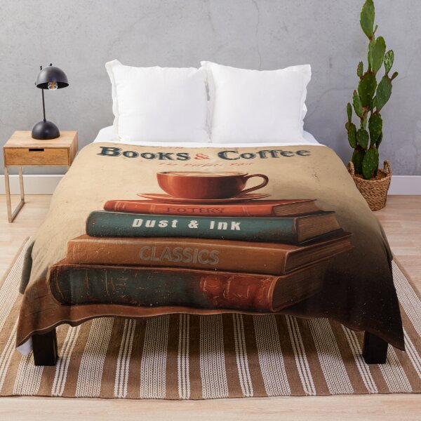 Item preview, Books & Coffee – Vintage Book Lover Sign designed and sold by chi3-jp.