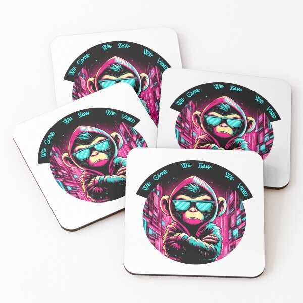Item preview, We Came. We Saw. We Vibed – street style monkey in a neon look designed and sold by Closeddog.