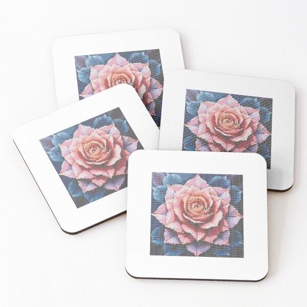 Item preview, Mosaic Bloom in Pink & Blue designed and sold by MosaicFan.