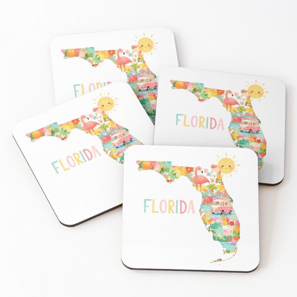Artikelvorschau, Kawaii Florida State Collage – Flamingo, Sonnenschein & Tropenkunst entworfen und verkauft von kawaii-my-world.