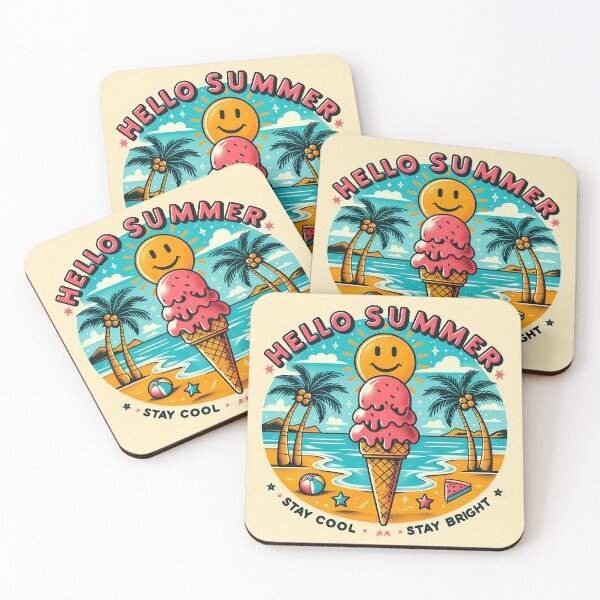 Item preview, Smiley Ice Cream Summer Beach Art designed and sold by KMHArts.