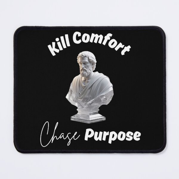 Item preview, Kill Comfort, Chase Purpose - Epictetus Crystal Clear Quartz Stoic Sculpture designed and sold by LexaArtworks.