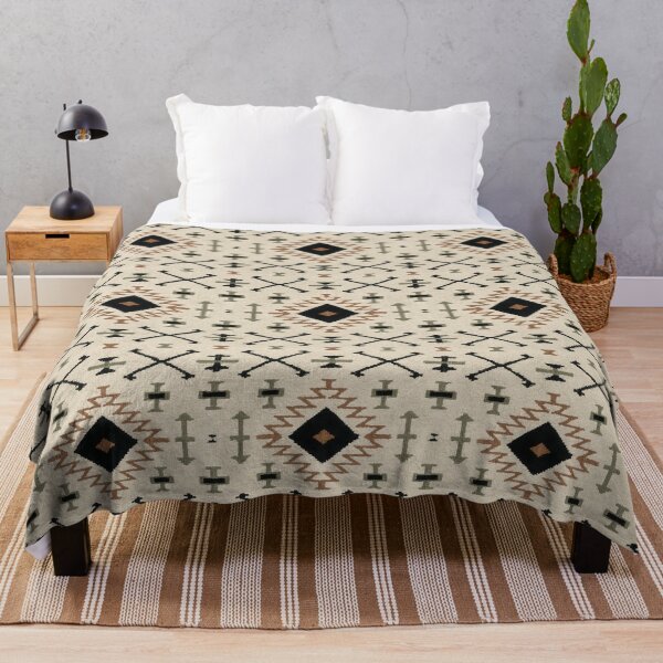 Item preview, Southwestern Tribal Geometric Pattern – Rustic Woven Textile Art designed and sold by svarupa.