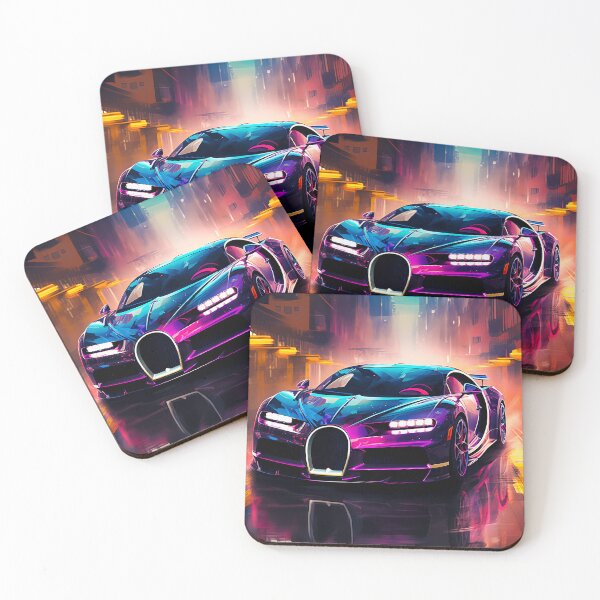 Item preview, Hypercar Reflections on Vibrant Night Streets designed and sold by RevUpDesign.