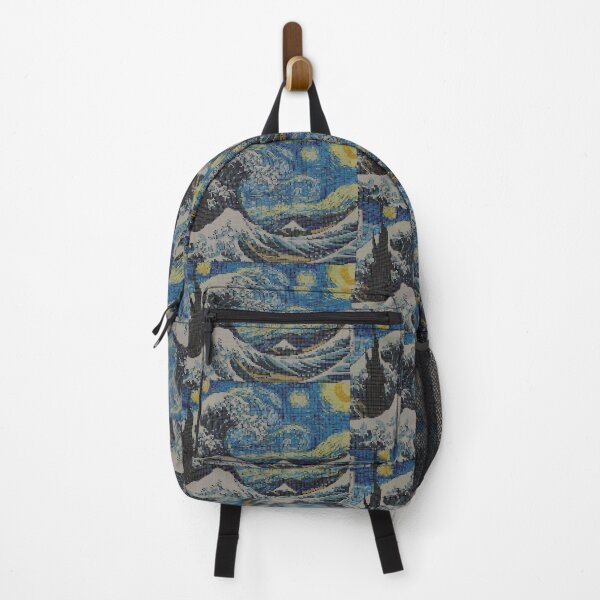 Item preview, The Great Wave Under Starry Skies – Artistic Fusion Mosaic designed and sold by MosaicFan.