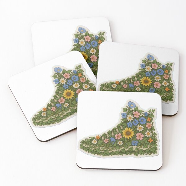 Item preview, Floral Runner Botanical Sneaker Sticker Art designed and sold by Imaginarium of Chaos falcon88 .