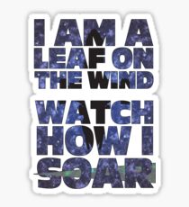 Leaf on the Wind v2.0 Sticker