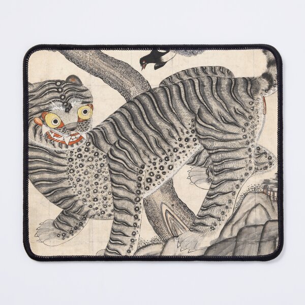 Item preview, Korean Tiger and Magpie Traditional Folk Art for Luck and Protection Minhwa Art designed and sold by allpalgo.