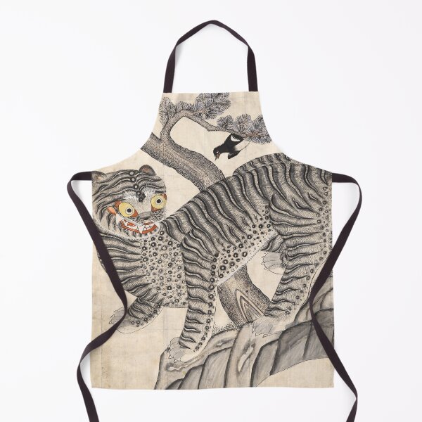 Item preview, Korean Tiger and Magpie Traditional Folk Art for Luck and Protection Minhwa Art designed and sold by allpalgo.