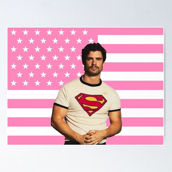 Item preview, Pink America Flag David Corenswet designed and sold by kariandco.