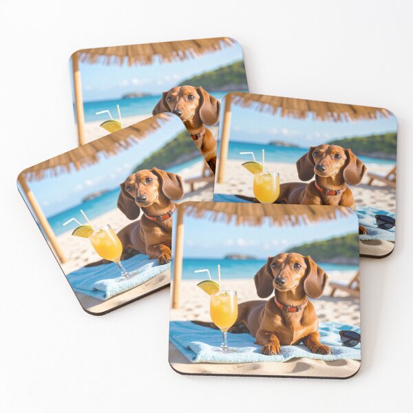 Item preview, Beach babe Dachshund  designed and sold by Keljawa64.