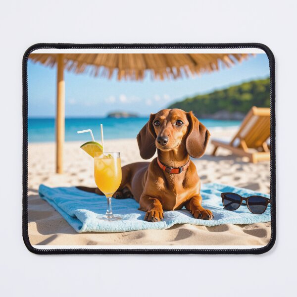 Item preview, Beach babe Dachshund  designed and sold by Keljawa64.