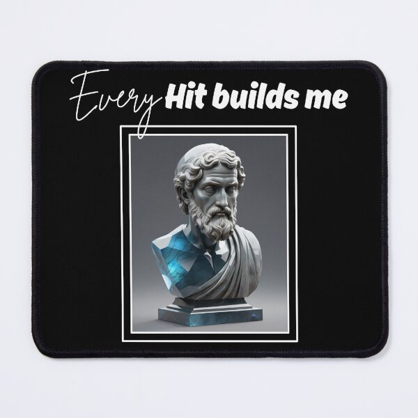 Item preview, Every hit builds me - Epictetus Blue Labradorite Crystal Stoic Sculpture designed and sold by LexaArtworks.