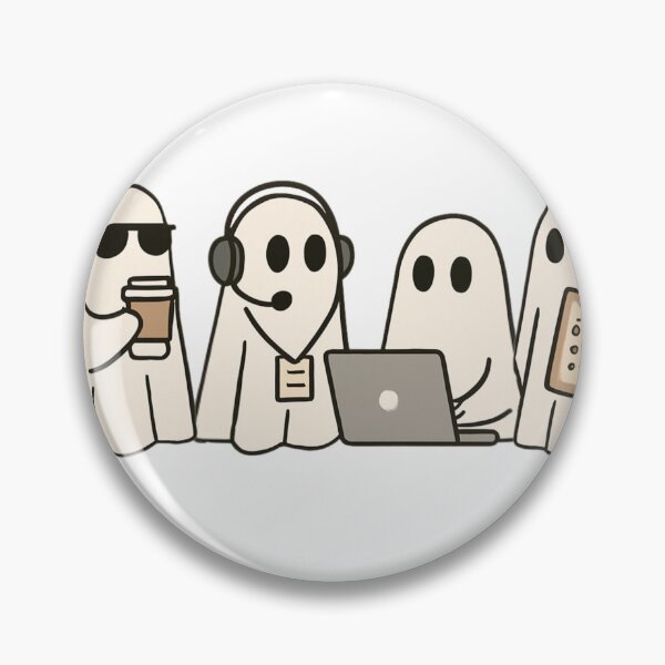 Item preview, Cute Ghost Office Team – Funny Spooky Work Crew designed and sold by Shivartdesign36.
