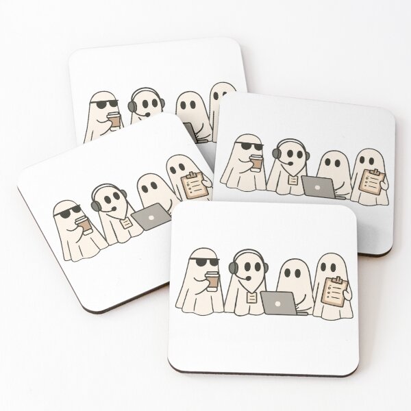 Item preview, Cute Ghost Office Team – Funny Spooky Work Crew designed and sold by Shivartdesign36.