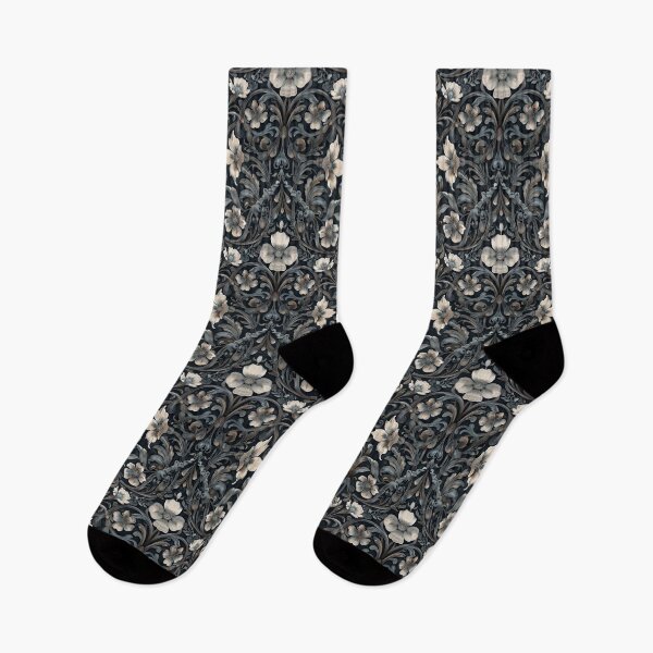 Item preview, Noir Botanica – Elegant Dark Floral Ornament designed and sold by HasHs.