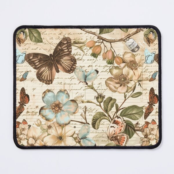 Item preview, Vintage Romance – Floral & Butterfly Collage Pattern designed and sold by HasHs.