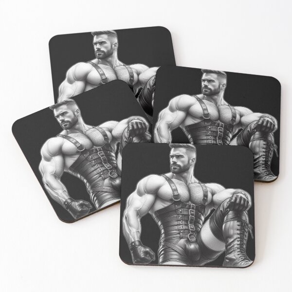 Item preview, Gay Futures - Gay Leather Bar Hunk NYC Pride Graphic Design designed and sold by ItsAKinkThing.